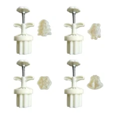 30g Plastic Mooncake Moulds Mooncake Stamps Christmas Series Pastry Gadget
