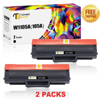 2 Pack - W1105A 105A Toner for HP LaserJet 107a 107r 107wMFP 137fnw 135w 135a