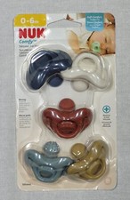 NUK Comfy Silicone Orthodontic Pacifiers 0-6 Months Soft Comfort Perfect Fit New
