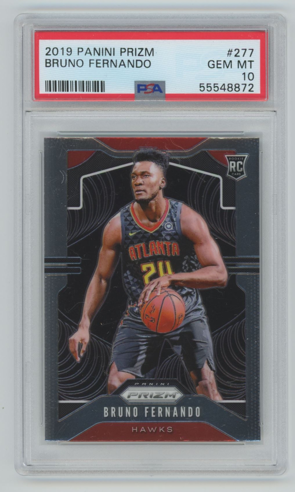 2019-20 Panini Prizm Bruno Fernando Rookie PSA 10 Atlanta Hawks #277