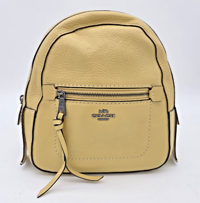 Coach Yellow Pebbled Leather Mini Backpack Coach - Dark Yellow Pebbled Leather Mini Backpack main image 4