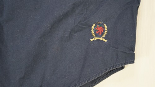 Rare VTG TOMMY HILFIGER Big Spell Out Color Block Flag Button Front Shirt 90s M - Picture 3 of 12