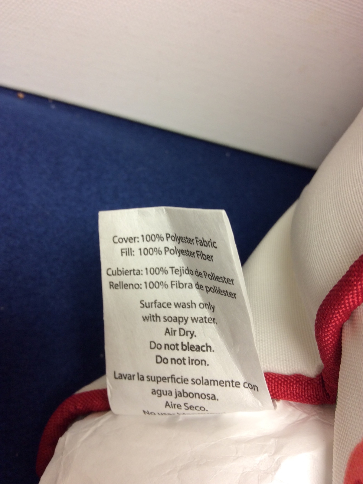 Outdoor Toss Pillows White/Red With Flowers "Home Sweet Home" Set Of 2