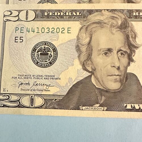 $20 Bills 5 Uncirculated Twenty Dollar Bills Sequential ($100FV) FANCY Serial # - Picture 11 of 11