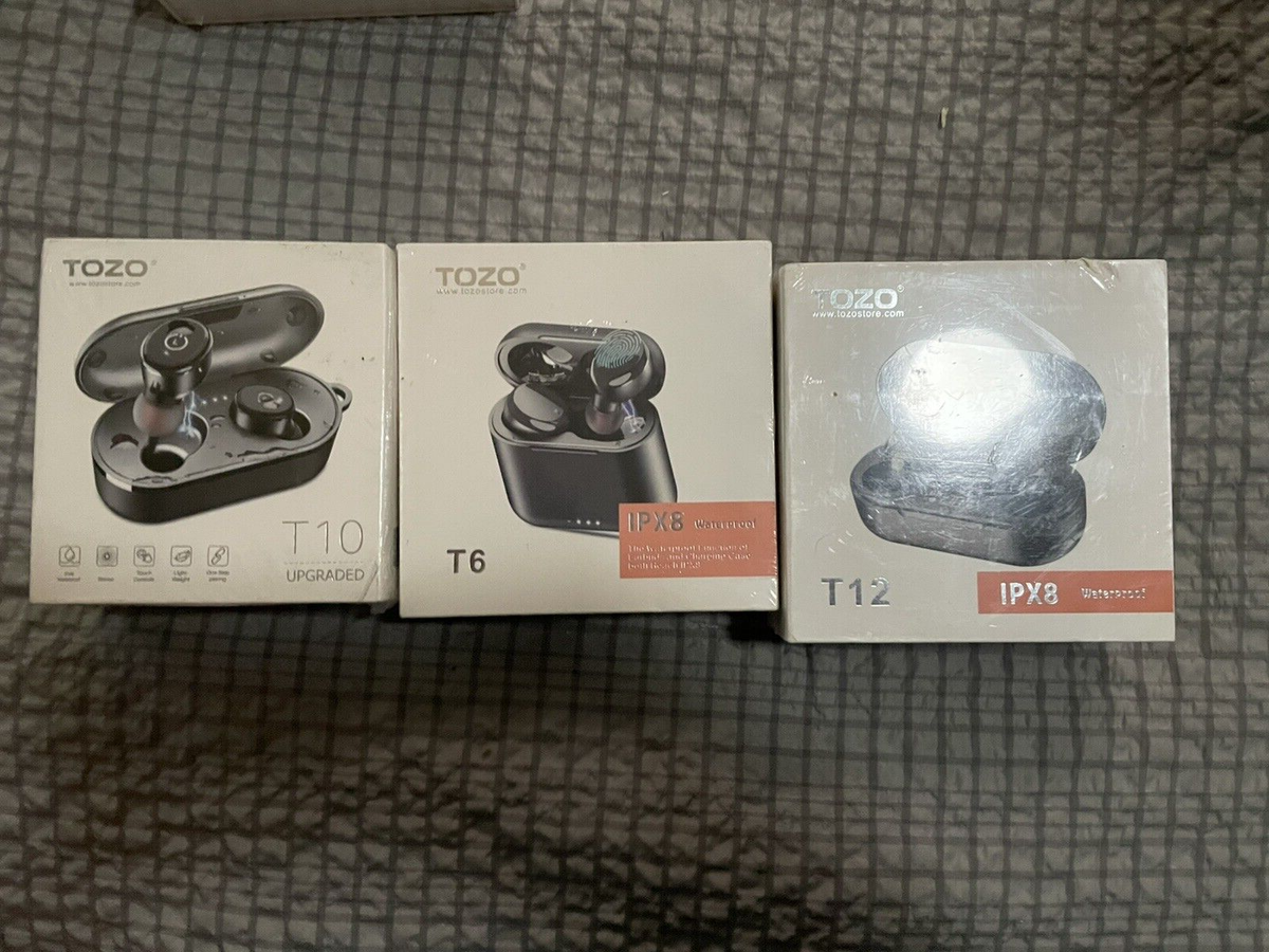 TOZO T10 Blue Waterproof TWS Stereo in-Ear Built-in Headsets with