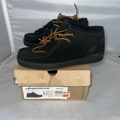 IPATH CATS Shearling / Black Black / 21037BBK Suede Shoes Size 8.5 Skateboard