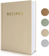 ZICOTO Aesthetic Blank Recipe Book with Waterproof Cover - the Perfect Recipe No
