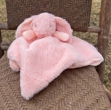 APRICOT LAMB ALL PINK BUNNY LOVEY BABY BLANKET 13  X13  