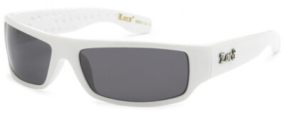 Locs Men's White Rectangle Sunglasses (LOC9003-WHT) *NEW* *FREE Shipping*