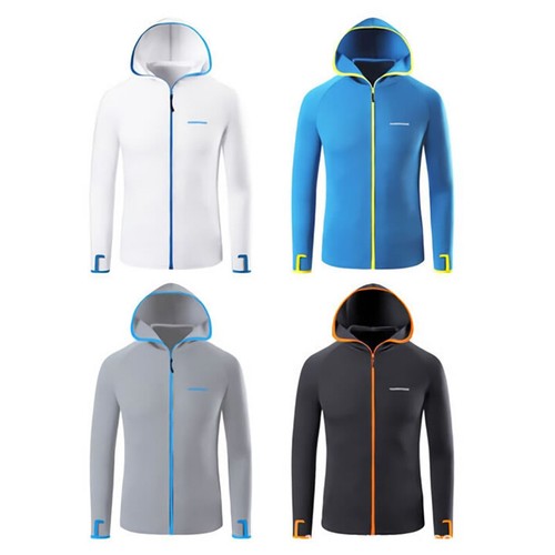Herren Upf 50+ Uv-Schutzjacke Kapuzen-T-Shirt Langarm-Angeloberteile Ρ æ % - Bild 5 von 16