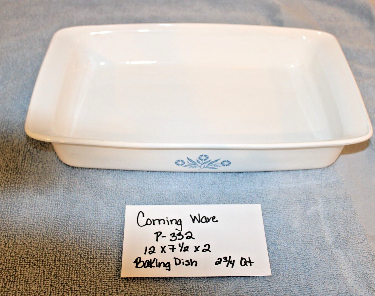 Vintage Corning Ware Blue Cornflower P-332 Casserole Roaster