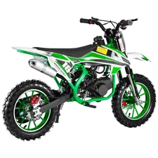 25MPH 49cc 2-Stroke Off Road Mini Motorcycle with Soft Seat Cushion (Green) 