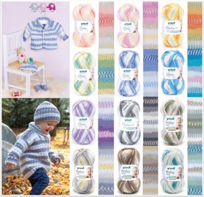 50g Gründl Baby Color Strickgarn Acryl Babywolle Stricken Häkeln GP 49,80 /1kg