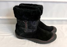 J 41 Jeep Adventure Stream Botas al Tobillo Borradas de Piel Negra 7M EC!