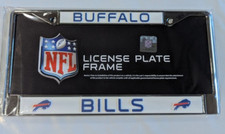 Buffalo Bills Chrome Metal License Plate Frame - Auto Tag Holder - New Buffalo Bills Chrome Metal License Plate Frame - Auto Tag Holder - New