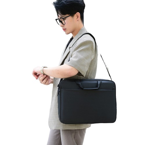 1 Piece 15.6 Inches Laptop Bag Business Portable Nylon Laptop Shoulder Handb _SE - Afbeelding 12 van 14
