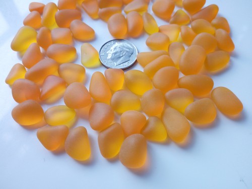 Medium 10-16 mm Undrilled Beach Glass Sea Glass Beads For Jewelry Use - Picture 49 of 64