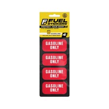Gasoline Only Sticker - 4 Pack, 2"x1", USA Made