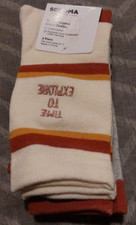 NWT 3 pk Women's Sonoma Everyday Crew Socks sz 9-11 Multi Time to Explore -4489
