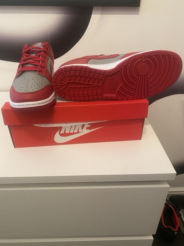 Nike Dunk Low Retro UK 10 Medium Grey /varsity Red - Picture 3 of 9