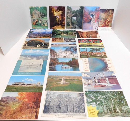 53 Vintage Souvenir Postcards Mixed Sizes US Mostly Eastern Coast - Picture 3 of 6