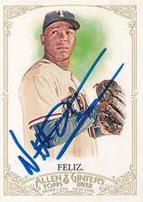 NEFTALI FELIZ SIGNED AUTO 2012 TOPPS ALLEN & GINTER'S CARD 267 MILWAUKEE BREWERS