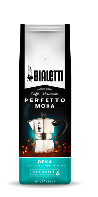 Bialetti Perfetto Moka Deka entkoffiniert /Kaffee gemahlen/250g/Mittlere Röstung