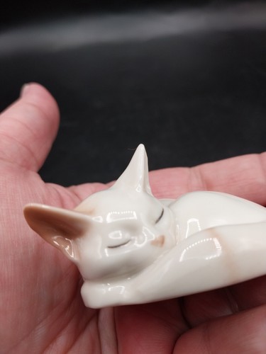 Royal Copenhagen Mini Collection Blanche Katze Figur #678 RAR weiß schlafend - Bild 7 von 24