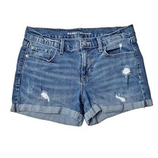 Old Navy Distressed Denim Boyfriend Shorts 3" Women's 8