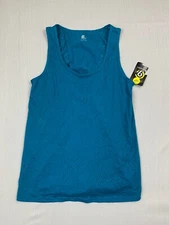 Champion Womens Active Top Size Small Blue Cotton Blend Sleeveless Top 