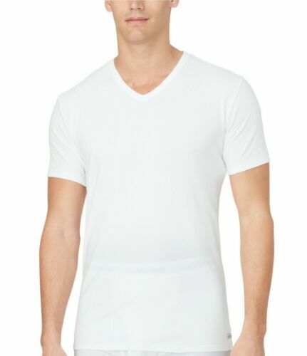 Calvin Klein Cotton Stretch V-Neck T Shirt Moisture Wick SINGLES | E11 ...