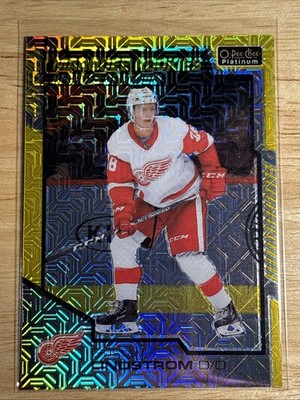 2020-21 O-Pee-Chee Platinum GUSTAV LINDSTROM RC 218/249 Yellow Traxx #182 