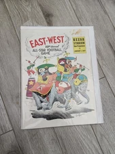 January 1st 1947 East-west 22nd All Star Footbal Game Playbook And Original...