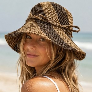 Wyeth Woven Straw Fedora Wide Brim Sun Hat One O/S Resort Travel Quiet Luxury Wyeth Straw Hat | eBay main image 2