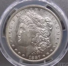 1887 "O" Morgan SILVER Dollar $1 PCGS AU58 #409 About Uncirculated ECC&C, Inc.