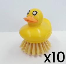 Rubber Duck Brush Handheld Bathtime Bristle Ducky Assorted Colours 8cm x 10