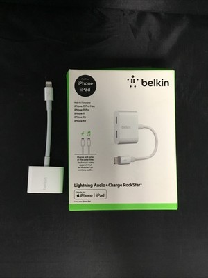 Genuine Belkin Audio + Charge Rockstar Adapter (White)