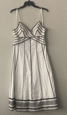 ELIZA J NEW YORK WOMENS BLACK & WHITE SUNDRESS - SIZE 8 - PREOWNED