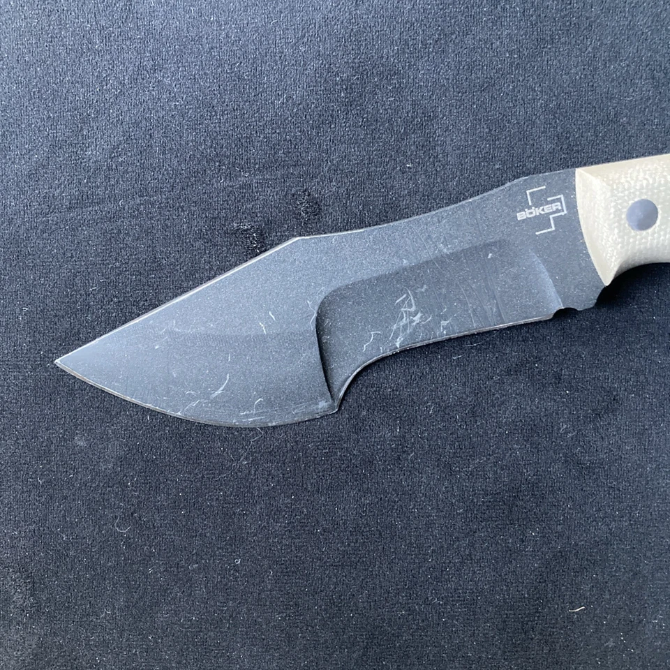 Faca de lâmina fixa Boker Plus Tracker, alças marrons Micarta, bainha Kydex - Imagem 3 de 4