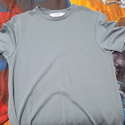 Primark Slim Fit Gray Men's Crew Neck Short Sleeve T-Shirt Size XS