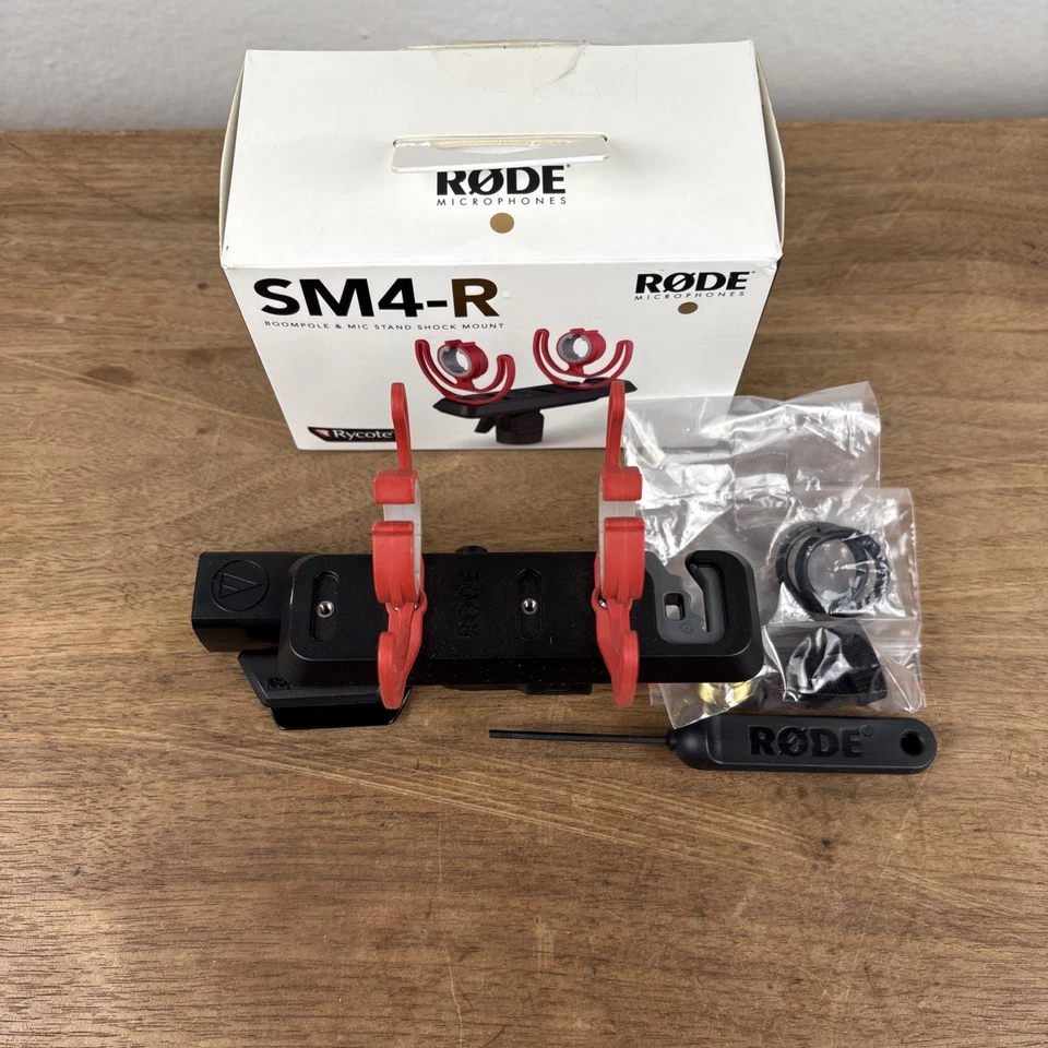 Montaje de amortiguador de suspensión RODE SM4-R soportes de lira Rycote dobles para micrófonos Foto 2 de 4
