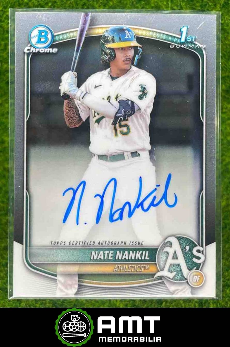 Nate Nankil 2025 Bowman Chrome Prospect Auto Athletics #CPA-NN