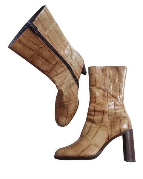 Women Hugo Boss Boots Brown Leather 38