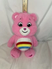 Cheer Bear Care Bear Plush Stuffed Animal Pink 10" Basic Fun 2020 Character BIN8