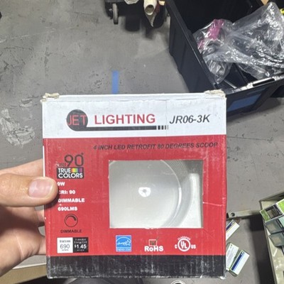 JET Lighting JR06-3K 4'' LED Retrofit 9W 3000K 690lm Dimmable Scoop UL FCC RoHS