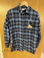 Chemise manches longues Forever 21 Disney bleu à carreaux flanelle Mickey Mouse femme grande taille