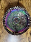 Fenton Carnival Glass Decorative Bowl Vintage Hearts and flowers Pattern