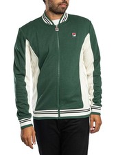 Fila Settanta Baseball Track Jacket, Pine Needle/Gardenia/Black - S
