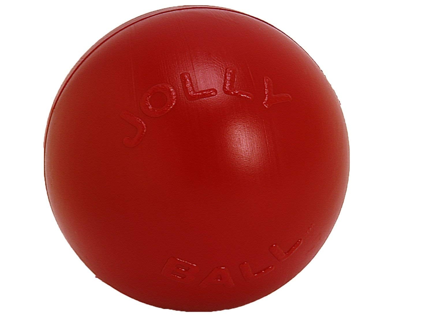 Jolly Pets Push-n-Play Ball Dog Toy, 6 Inches/Medium, Red (3