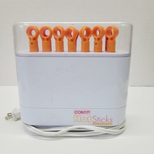 Conair Hot Sticks 14 Flexible Hair Curlers Rollers 2 Sizes Orange Pink WORKS